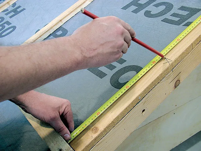 TRAÇAGE DE LA POSITION DES LITEAUX